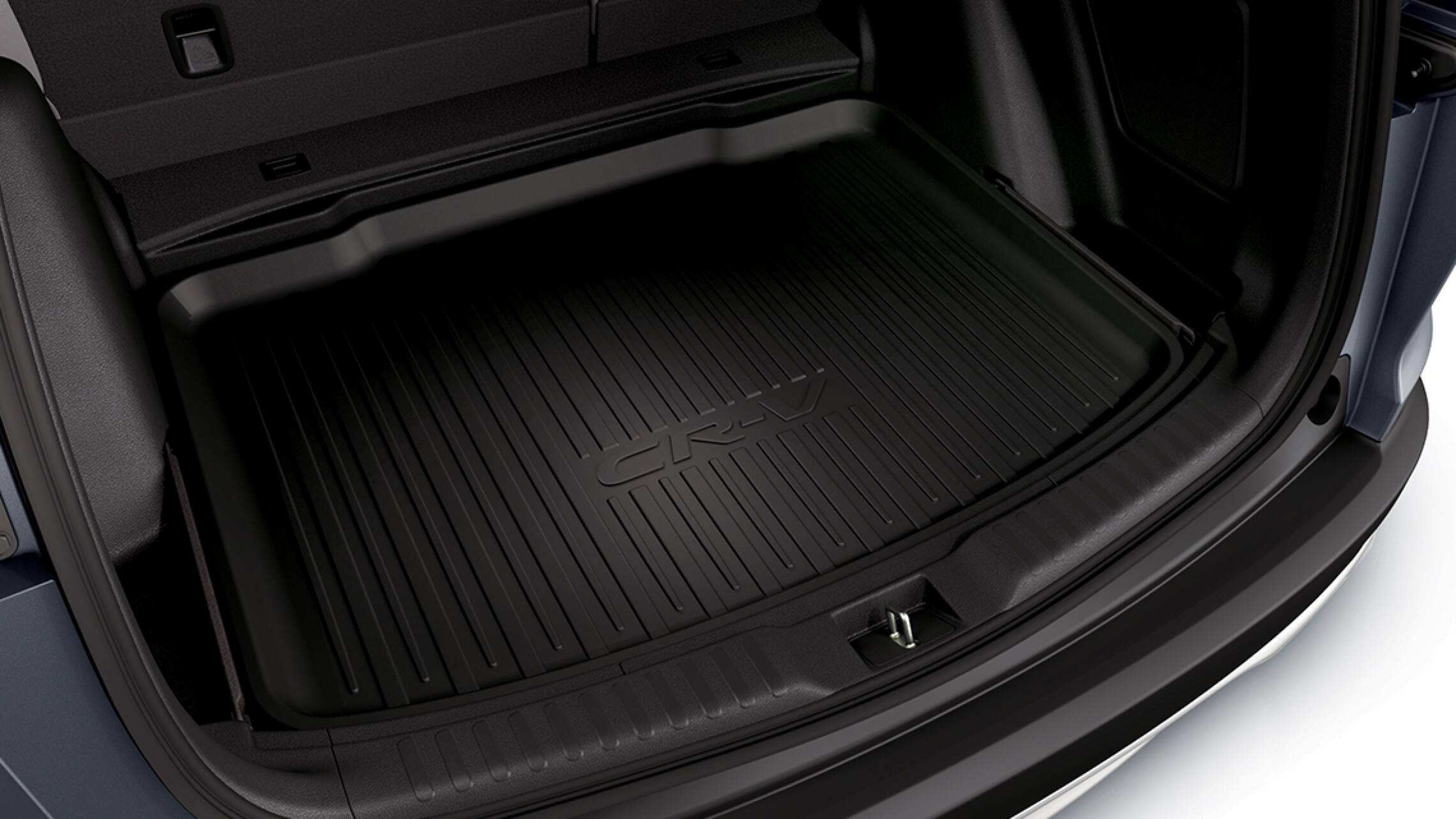 2019 Honda CR-V interior with Honda Genuine Accessory cargo tray.